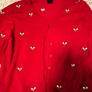 bee red vintage cardigan